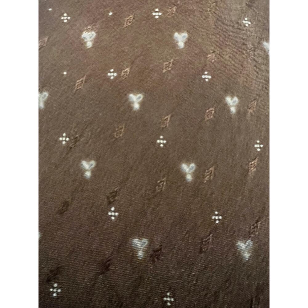 Novara Silk Tie Brown Micro Dot Heart Pattern Made in Italy Mens Formal - Picture 5 of 7